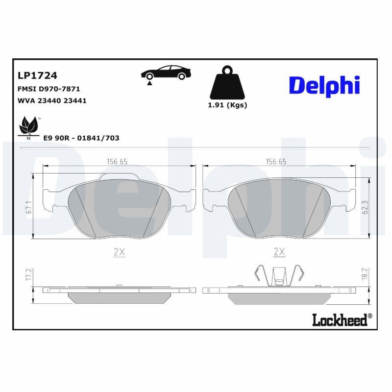 Тормозні колодки Delphi LP1724