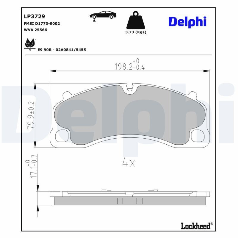 Передні гальмівні колодки на Porsche Cayman  982