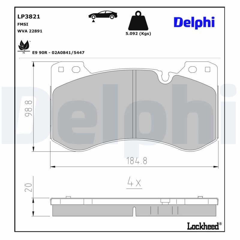 Передні тормозні колодки 34107884975 BMW