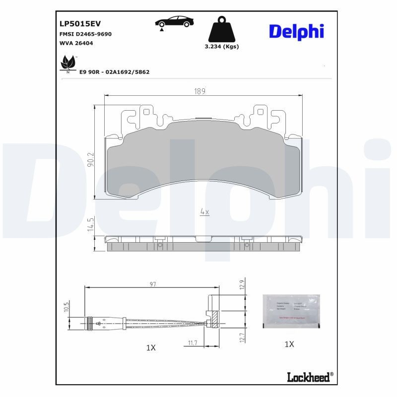 Тормозні колодки Mercedes A0004210902