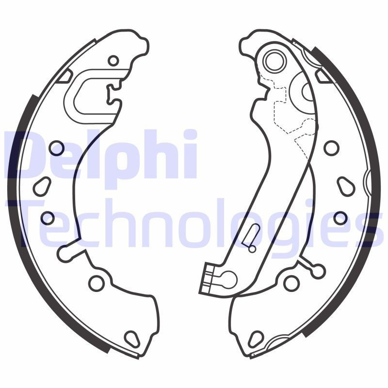 LS2151 Delphi Колодки гальмівні задні, барабанні