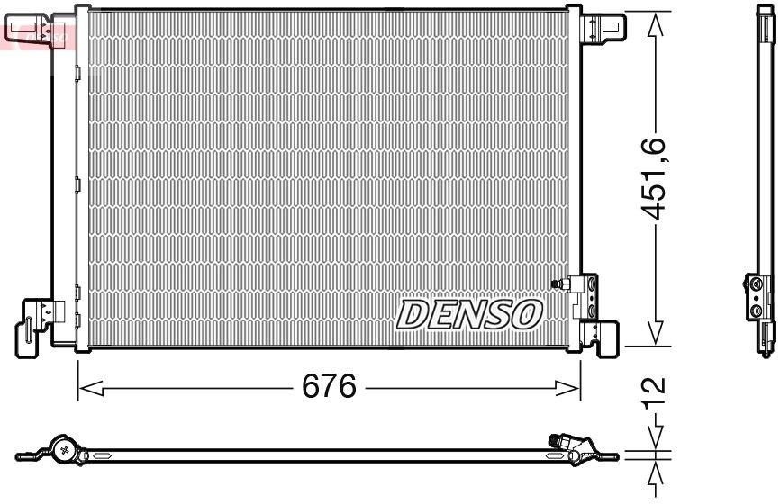 Конденсатор кондиціонера Denso DCN02008 ціна, від 88.48 USD