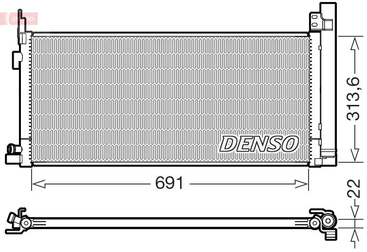 Конденсатор кондиціонера Denso DCN50124 ціна, від 92.49 USD