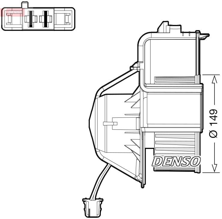 DEA05007 Denso Електромотор пічки