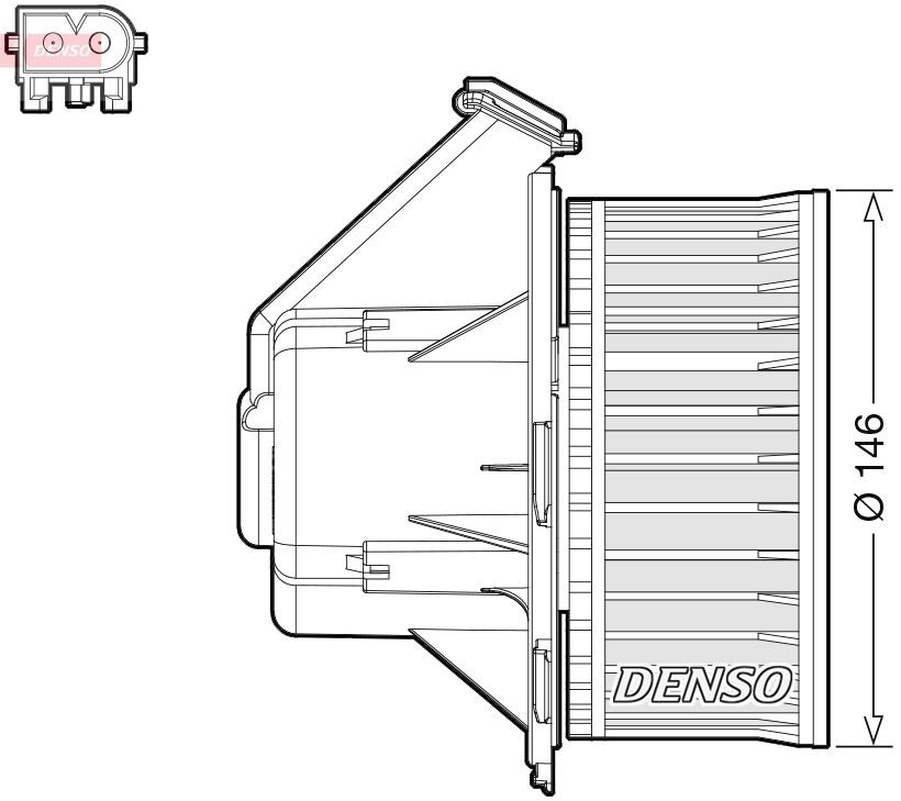 DEA17032 Denso Електромотор пічки