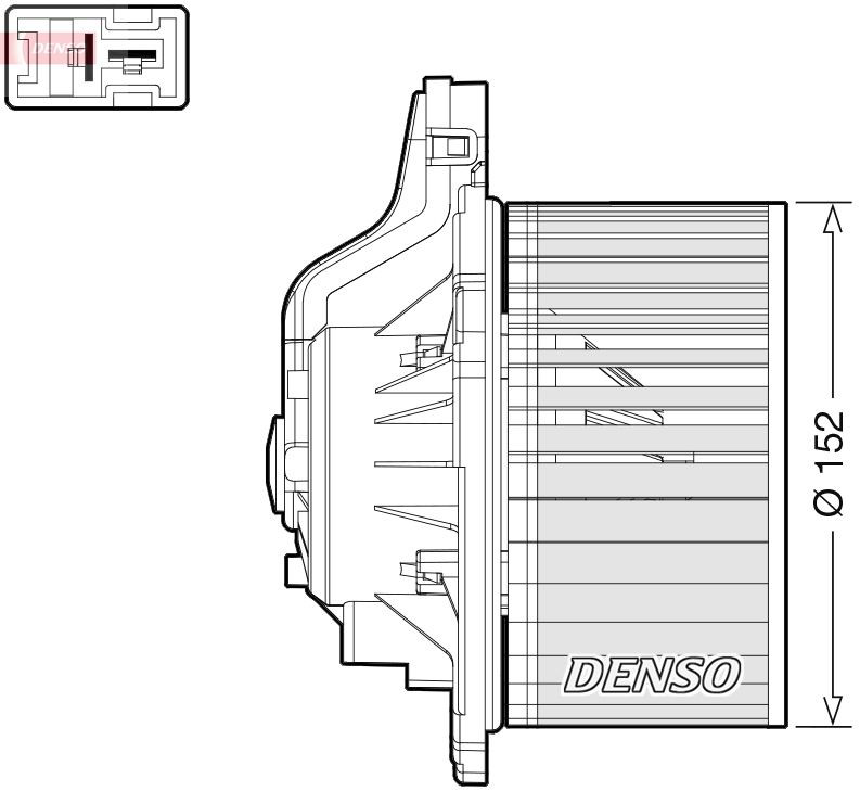 DEA41015 Denso Електромотор пічки