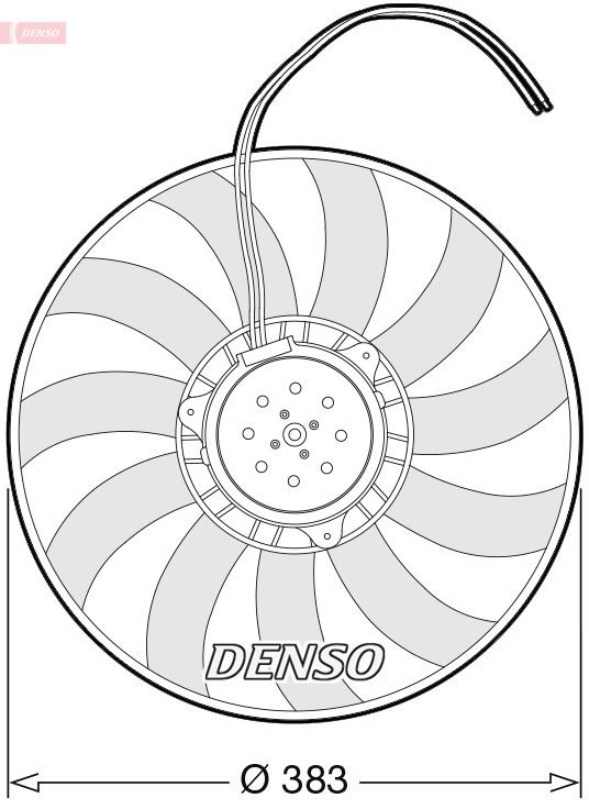 DER02007 Denso Вентилятор радіатора охолодження, лівий