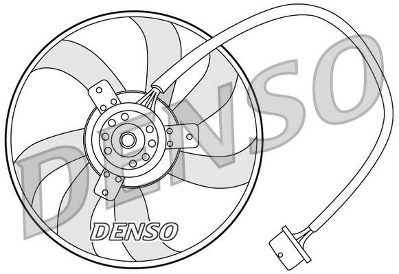 DER32003 Denso Вентилятор системи охолодження правий