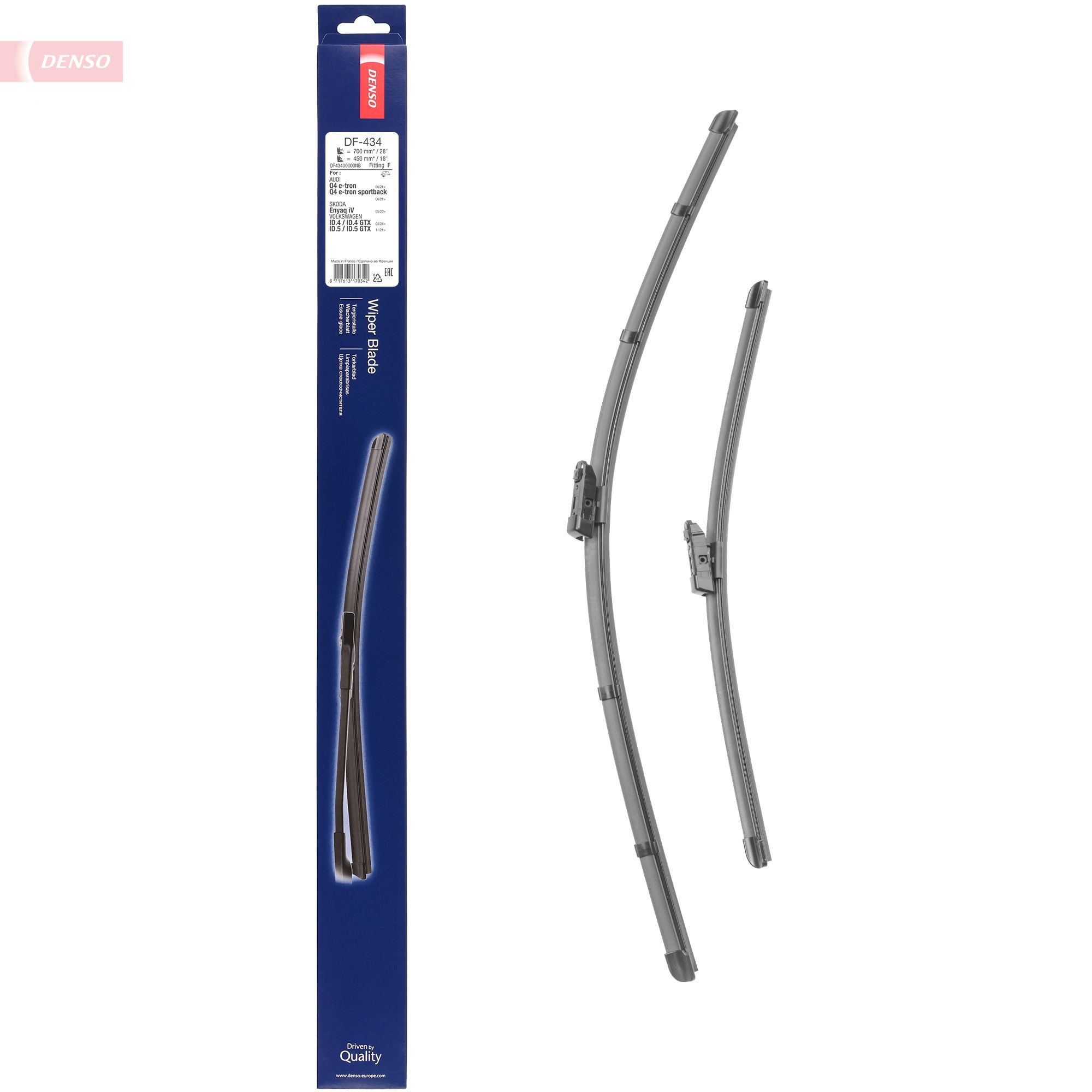 Щітка-двірник лобового скла, комплект з 2-х шт. Denso DF434 ціна, від 24.21 USD