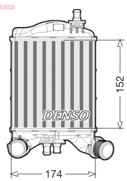 DIT09111 Denso Охолоджувач наддувочного повітря