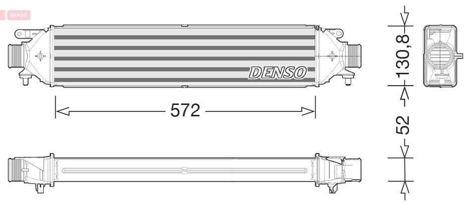 DIT09122 Denso Охолоджувач наддувочного повітря
