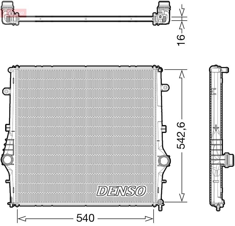DRM01008 Denso Радіатор охолодження двигуна