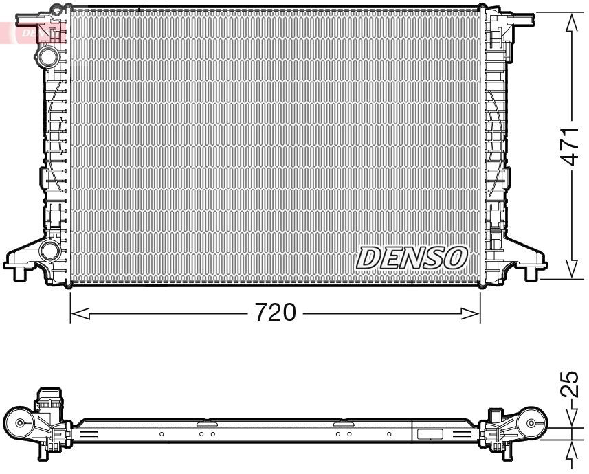 DRM02043 Denso Радіатор охолодження двигуна