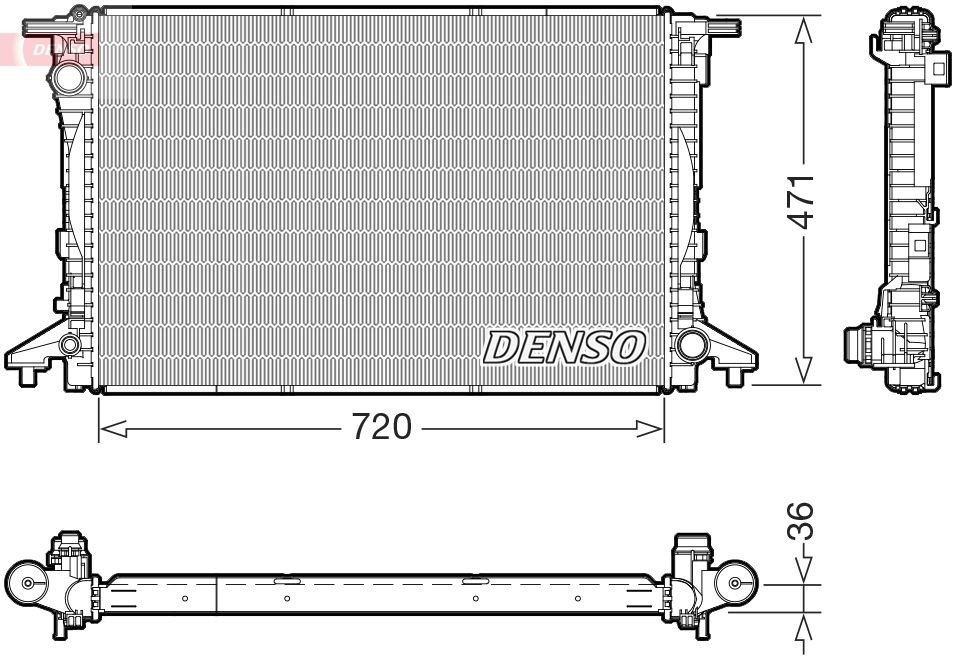 DRM02047 Denso Радіатор охолодження двигуна