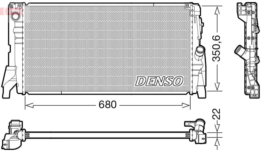 DRM05118 Denso Радіатор охолодження двигуна
