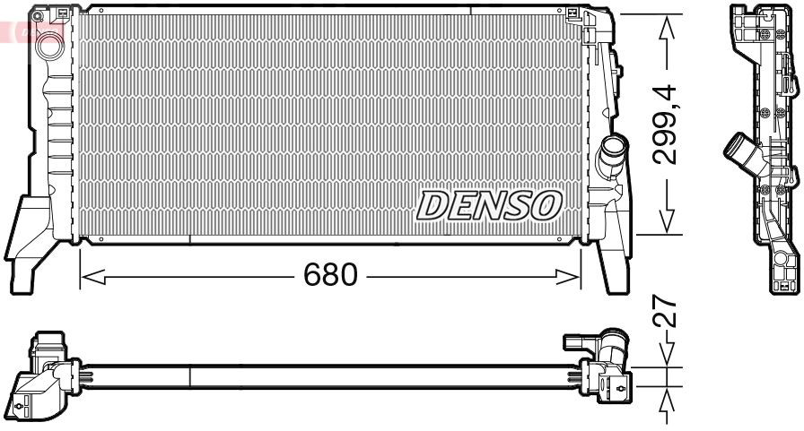 DRM05119 Denso Радіатор охолодження двигуна