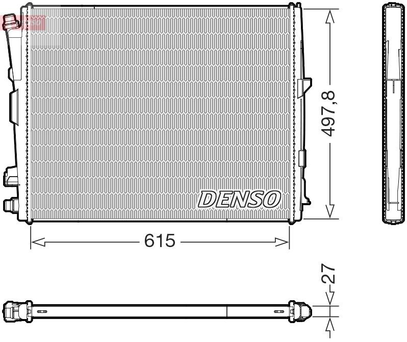 DRM05123 Denso Радіатор охолодження двигуна, додатковий