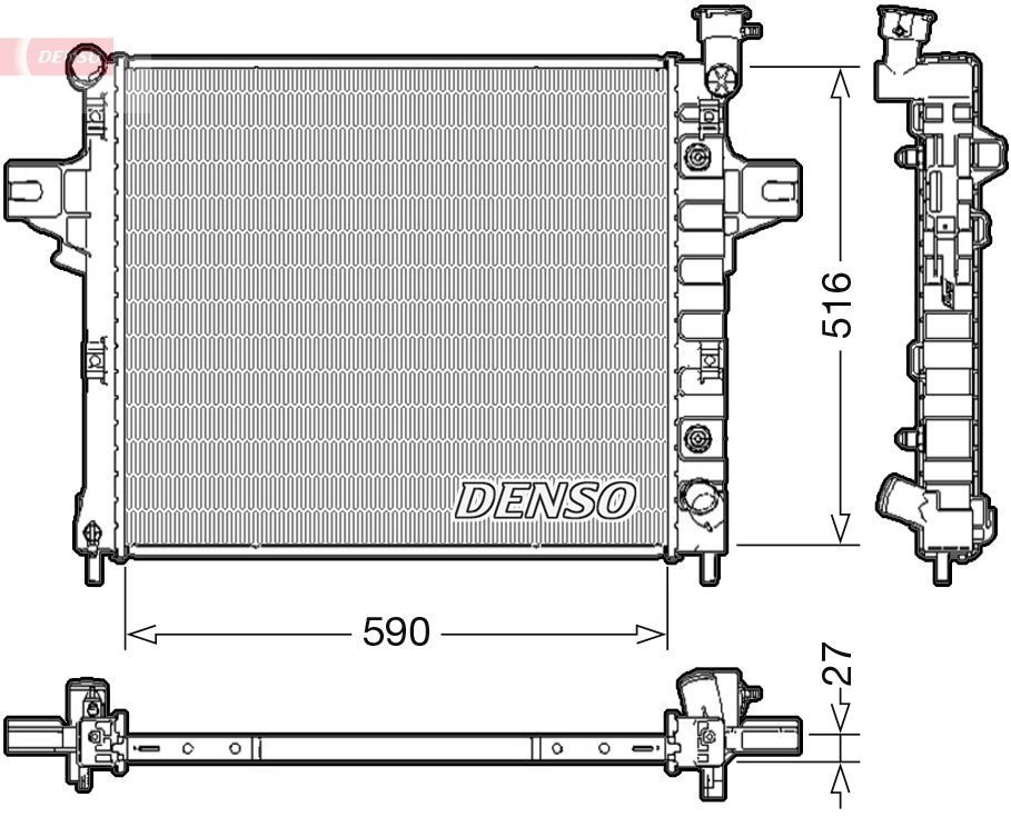 DRM06031 Denso Радіатор охолодження двигуна