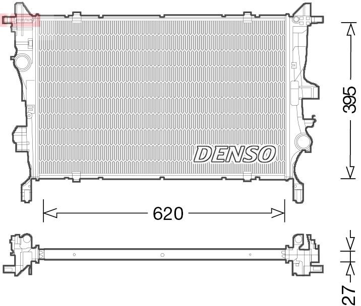 DRM09045 Denso Радіатор охолодження двигуна