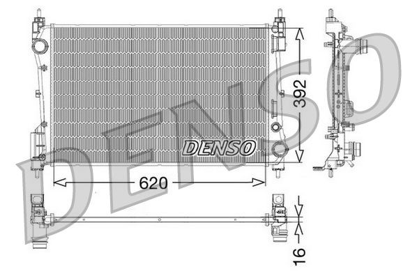 DRM09114 Denso Радіатор охолодження двигуна