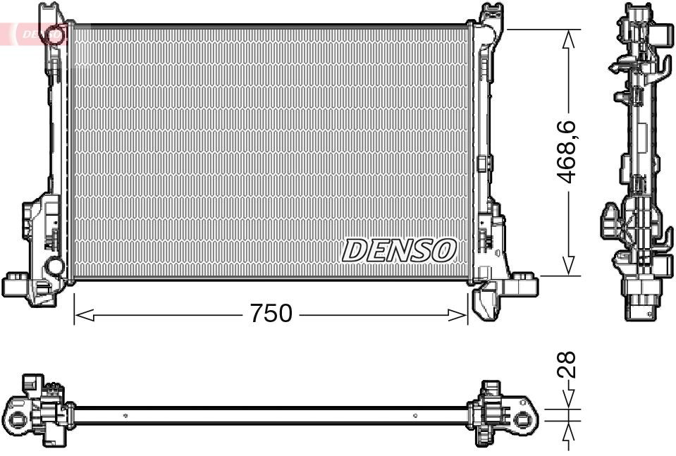 DRM09175 Denso Радіатор охолодження двигуна