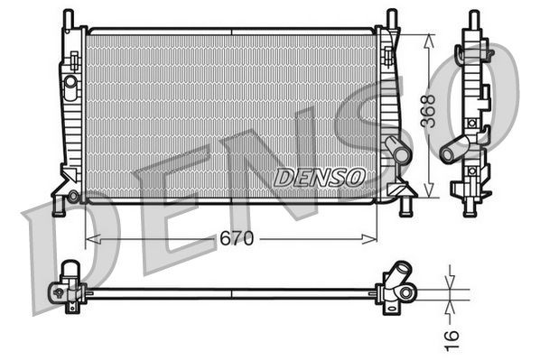 DRM10075 Denso Радіатор охолодження двигуна