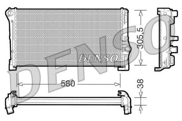 DRM13010 Denso Радіатор охолодження двигуна