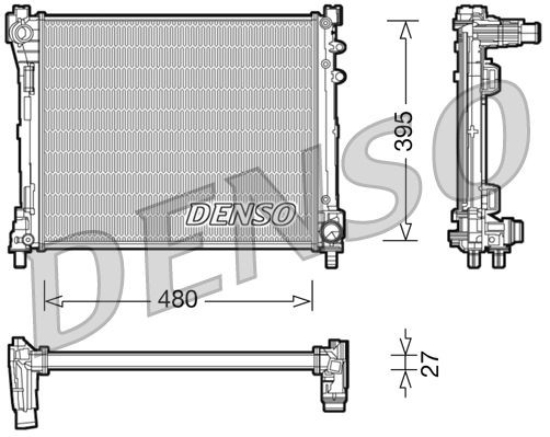 DRM13014 Denso Радіатор охолодження двигуна