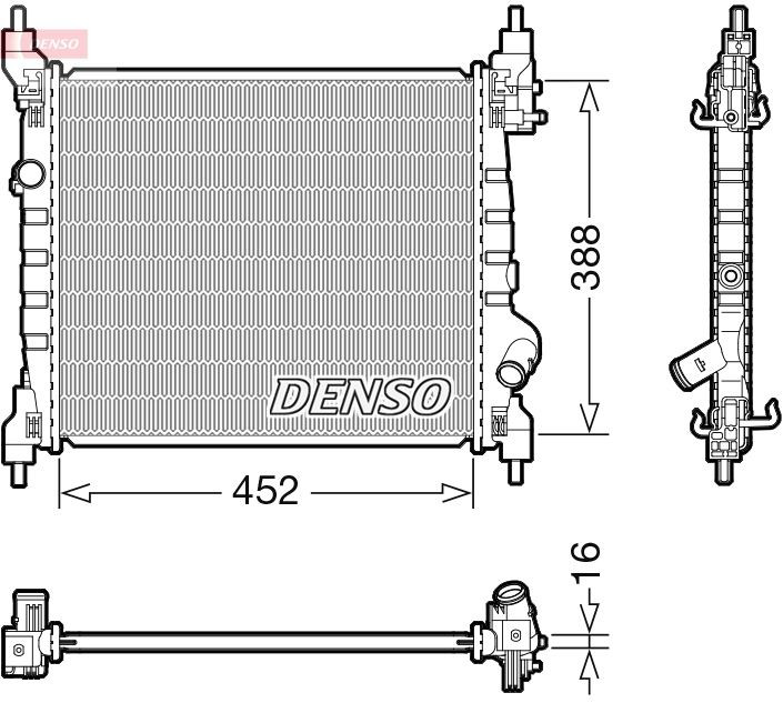 DRM15014 Denso Радіатор охолодження двигуна