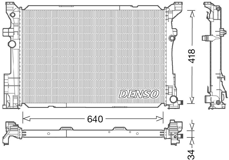 DRM17054 Denso Радіатор охолодження двигуна
