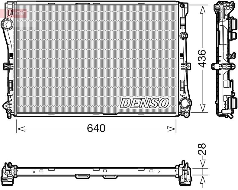 DRM17103 Denso Радіатор охолодження двигуна