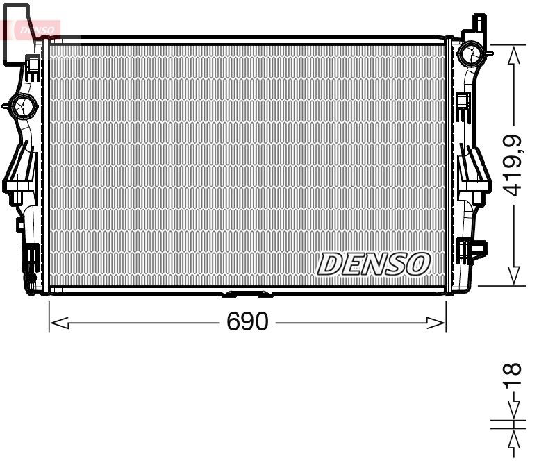 DRM17114 Denso Радіатор охолодження двигуна
