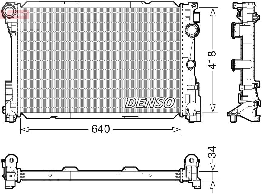 DRM17115 Denso Радіатор охолодження двигуна