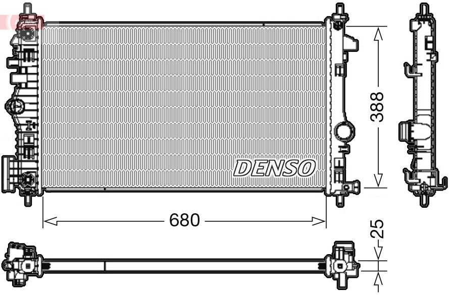 DRM20108 Denso Радіатор охолодження двигуна