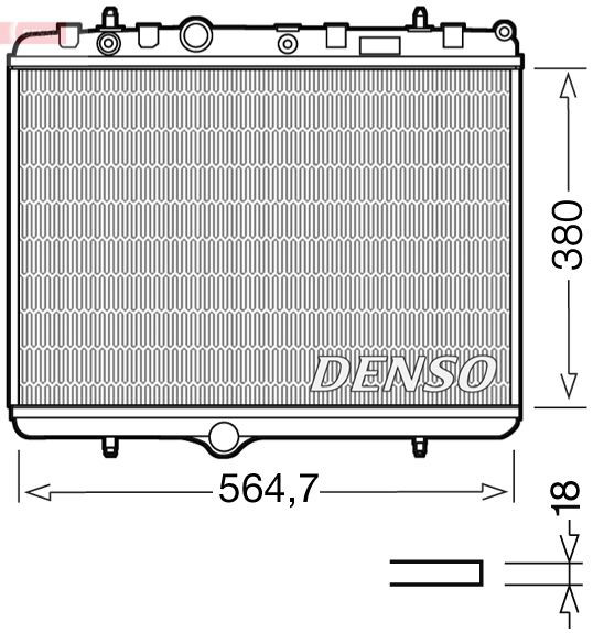 DRM21055 Denso Радіатор охолодження двигуна