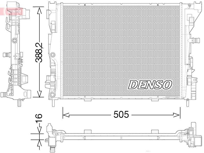 DRM23035 Denso Радіатор охолодження двигуна