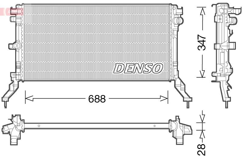 DRM23039 Denso Радіатор охолодження двигуна