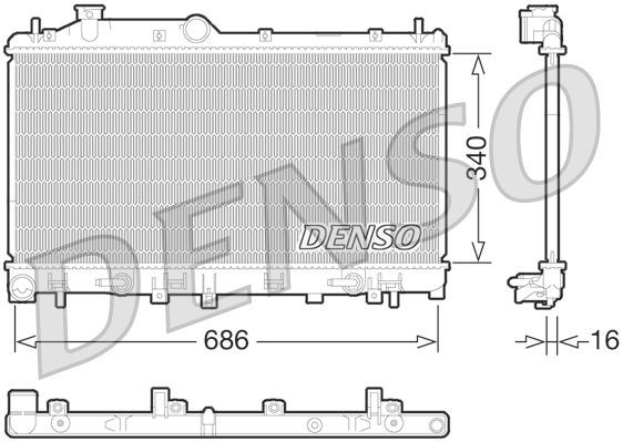 DRM36015 Denso Радіатор охолодження двигуна