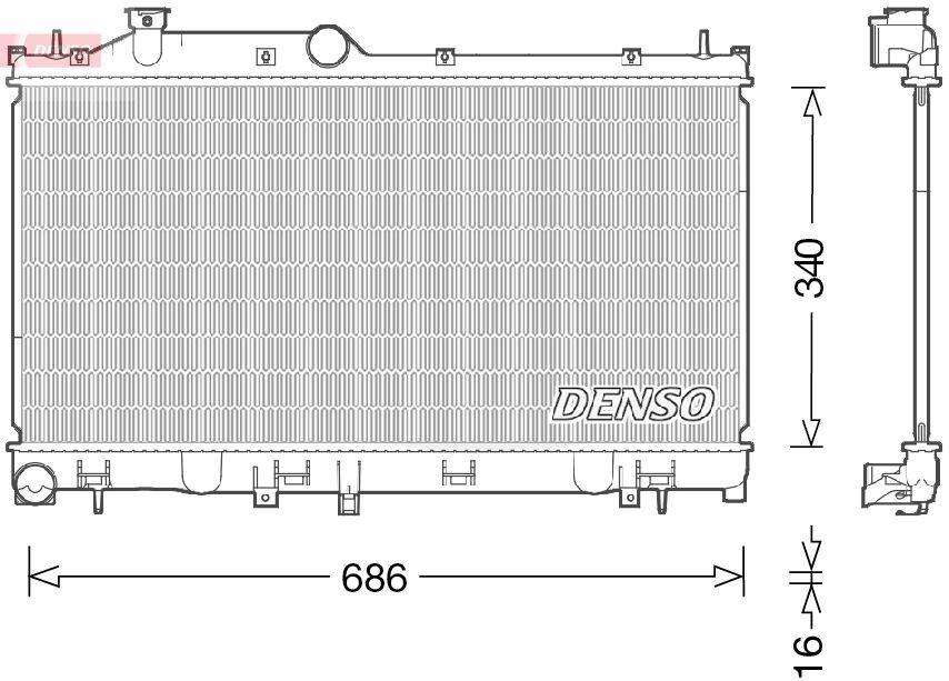 DRM36021 Denso Радіатор охолодження двигуна