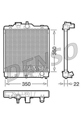 DRM40003 Denso Радіатор охолодження двигуна