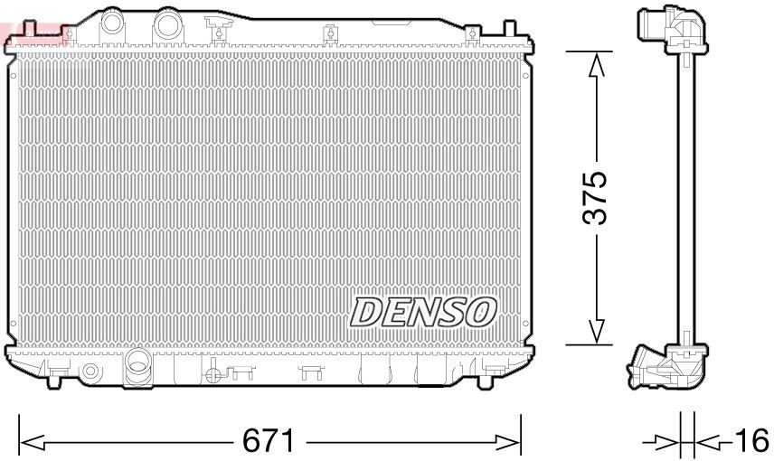 DRM40028 Denso Радіатор охолодження двигуна