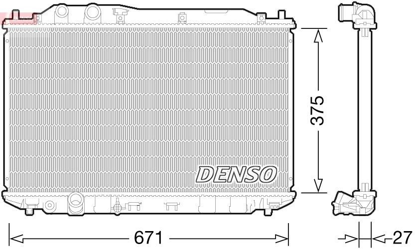 DRM40029 Denso Радіатор охолодження двигуна