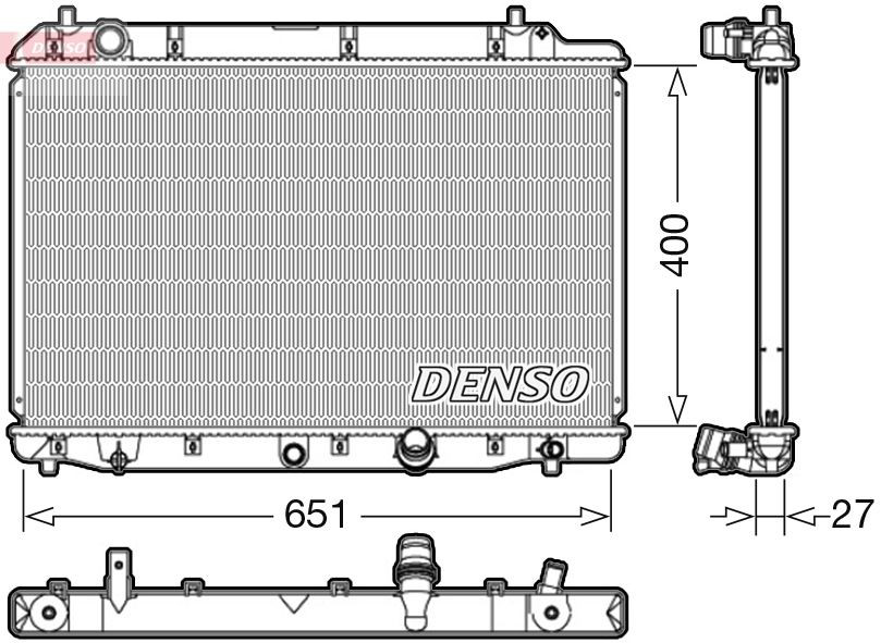 DRM40036 Denso Радіатор охолодження двигуна