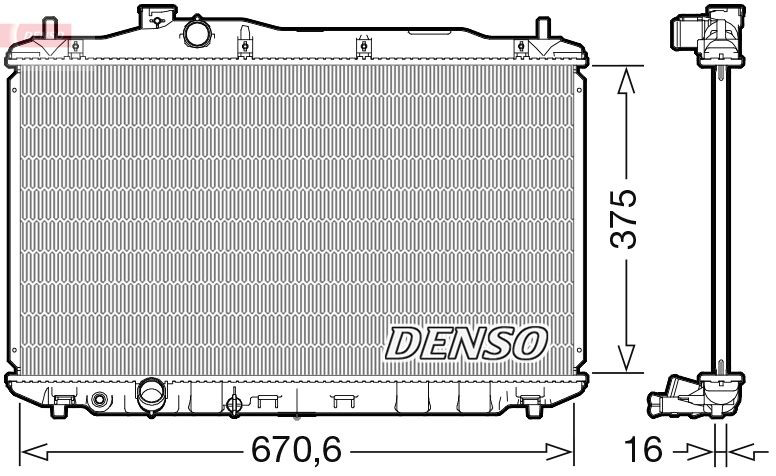 DRM40105 Denso Радіатор охолодження двигуна