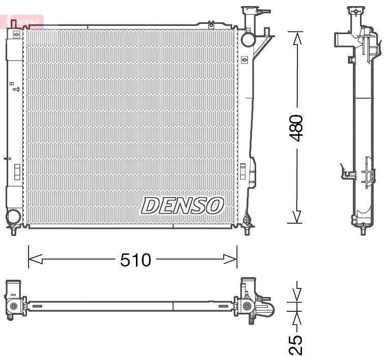 DRM41015 Denso Радіатор охолодження двигуна