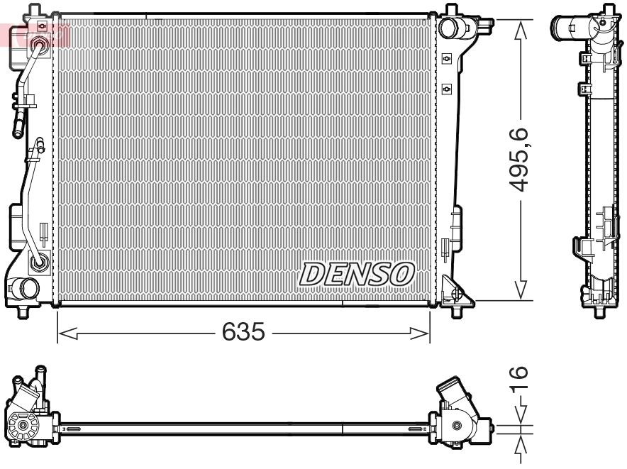 DRM41036 Denso Радіатор охолодження двигуна