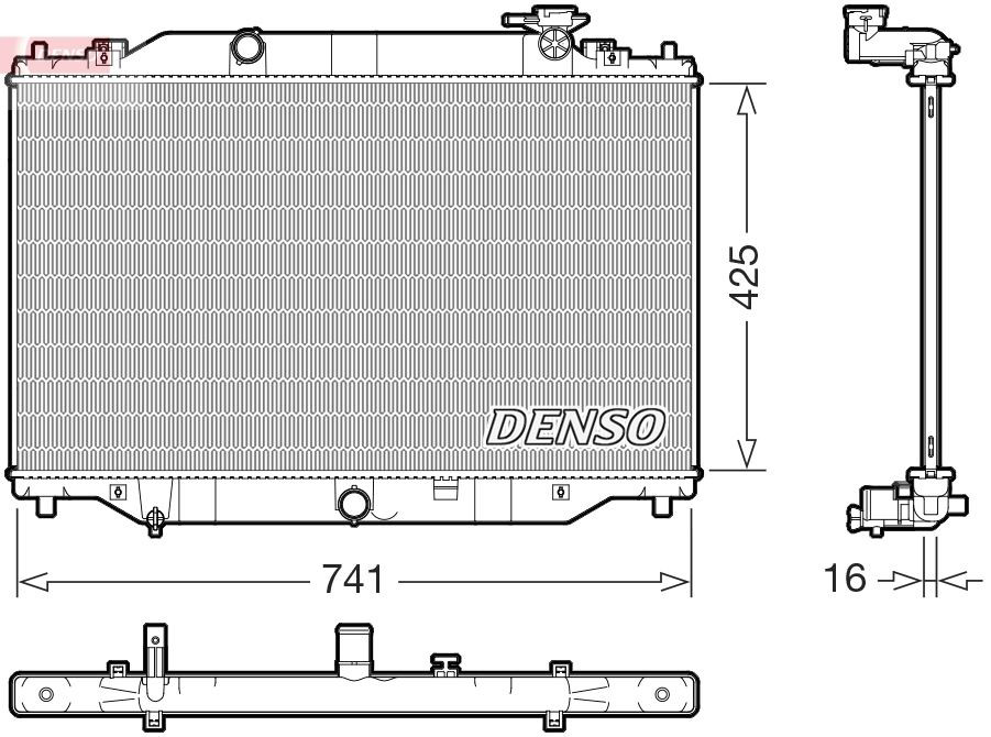 DRM44053 Denso Радіатор охолодження двигуна