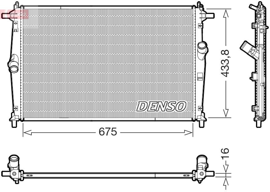 DRM44054 Denso Радіатор охолодження двигуна