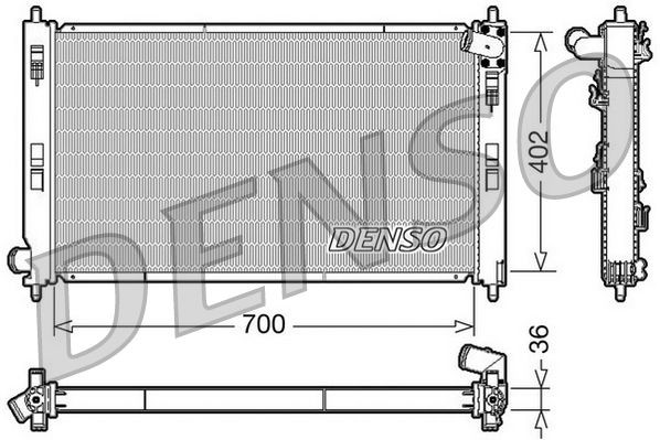 DRM45029 Denso Радіатор охолодження двигуна