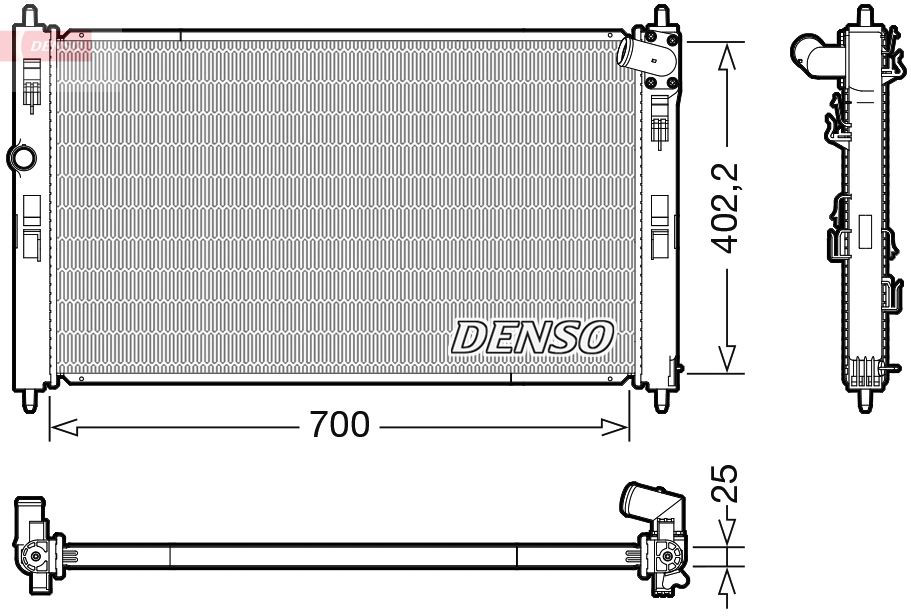 DRM45053 Denso Радіатор охолодження двигуна